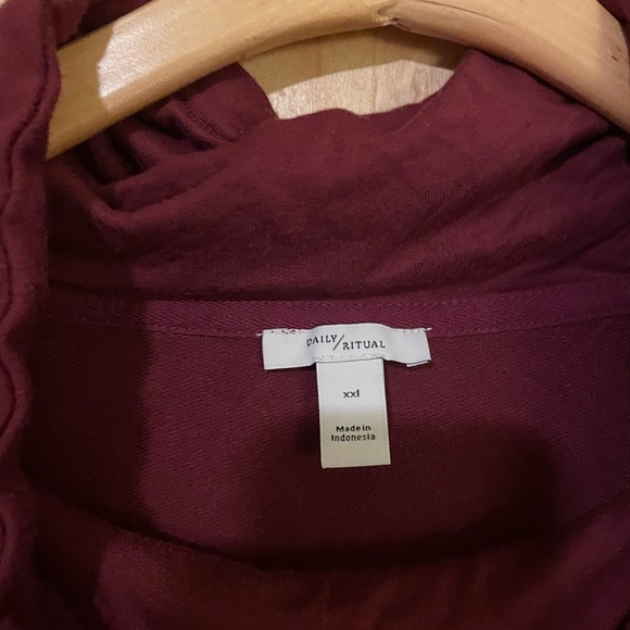 Women's Daily Ritual Cowl Neck Lightweight Sweatshirt - Picture 4 of 7